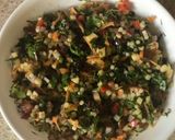 A picture of step 2 of Sweet and Tangy Couscous salad with nuts and vegetables.