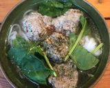 A picture of step 7 of Pork meatball pho.