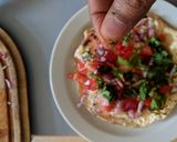 A picture of step 4 of Masala papad.