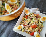 Foto del paso 6 de la receta: Ensalada de garbanzos con calabacín, atún y huevo