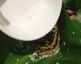 Hình bước làm 3 của món Lươn đùm xôi nếp lá chuối