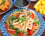 Hình bước làm 4 của món Nấm bào ngư xào giá hẹ (Món chay)