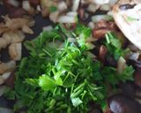 Siitake gombás omlett recept fázis 3 fotója