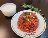 A picture of step 4 of Beetroot Poha.