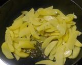 A picture of step 3 of Jeera aloo.