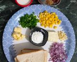 A picture of step 1 of Corn cheese grill sandwich.