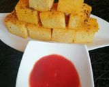 A picture of step 8 of Moong dal dhokla.