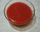 A picture of step 2 of No Bake Fresh Strawberry Cheesecake.