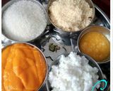 A picture of step 1 of Mango Ladoos.
