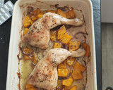 Foto del paso 5 de la receta: Pollo al horno con calabaza