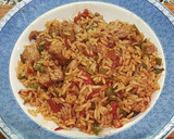 Foto del paso 9 de la receta: Ternera con arroz basmati frito y doble pimiento