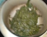 A picture of step 1 of Palak paneer.