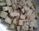 Foto del paso 1 de la receta: Cubos de berenjena🍆 dorados en salsa bbq🥕🍯 de zanahoria🍚