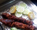 A picture of step 3 of Seekh kabab.