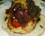A picture of step 6 of Low Calorie Pork Chop peppers & potatoes.