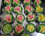 Foto langkah ke 5 dari resep Bolu Kukus Semangka Mekar Sempurna.