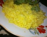 A picture of step 4 of Turmeric rice.