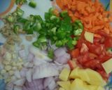 A picture of step 3 of Sprouts moong dal chat.