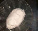 A picture of step 2 of Roti from rice flour.