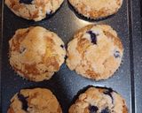Áfonyás muffin ropogós morzsakalappal recept fázis 5 fotója