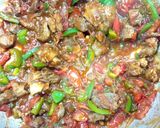A picture of step 2 of Beef stew with peas.
