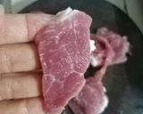 Hình bước làm 1 của món Đậu cô - ve xào thịt nạc