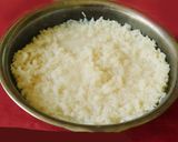 A picture of step 2 of Seeraga samba kesari bath.