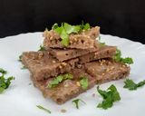 A picture of step 7 of Ragi Dhokla (Finger Millet steamed cake).