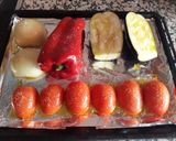 Foto del paso 1 de la receta: Escalibada con ventresca de atún y aceitunas negras