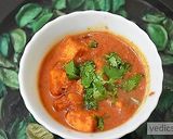 A picture of step 11 of Paneer (cottage cheese) beetroot gravy curry recipe.