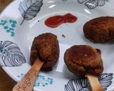 A picture of step 7 of Soya chunk chickpea kabab.