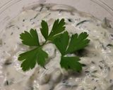 A picture of step 5 of Tzatziki with Dill (Greek Yogurt Dip).