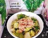 Une image de l'étape 2 de Salade 🥗 composée de thon et concombre😊 #healthy.