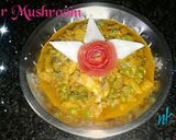A picture of step 7 of Mushroom Matar Sabji.