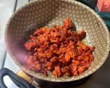A picture of step 2 of Rajas con Chorizo.