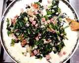 รูปขั้นตอนการทำที่ 3 ของ ผักโขมไข่ดาวอบชีส Baked Spinach