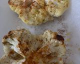 A picture of step 3 of Curry Dusted Cauliflower ‘Steak’ Topped With Chive and Garlic Mushrooms.
