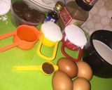 A picture of step 1 of Chocolate Swiss roll cake.