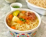 Foto langkah ke 4 dari resep Sop Mie Bandong Khas Sambas (Sup mie Asin Ubi).