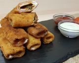 Foto del paso 4 de la receta Canutillos de embutido con tomate seco y hierbabuena