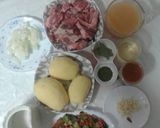 Foto del paso 1 de la receta Patatas guisadas con churrasco