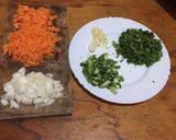 A picture of step 1 of Lentils stew.