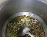 A picture of step 3 of Aloo Mater salan.