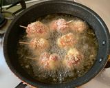 A picture of step 3 of Japanese Garlic Kushiage (Fried Garlic Skewers).
