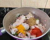 A picture of step 5 of Andhra chicken.