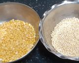 A picture of step 1 of Proso Millet Pongal.