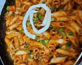 A picture of step 12 of Red sauce vegetables Italian pasta.