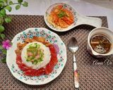 Hình bước làm 2 của món Cơm dĩa kiểu xôi mặn