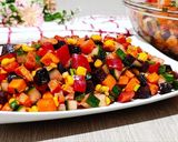 Фото кроку 2 до 🥗 Салат із запеченими овочами та кукурудзою.