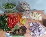 Foto langkah ke 2 dari resep Oseng bunga pepaya (kembang grandel) mix teri gunduL.